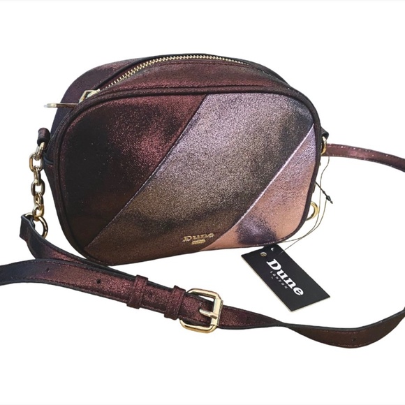 Dune London Handbags - Dune London Purple Metallic Crossbody NWT
